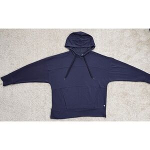 Apana Yoga Style Hoodie Purple Pullover Kangaroo Pocket Women Medium